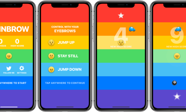 Rainbow е игра за iPhone X, която можете да играете с веждите си