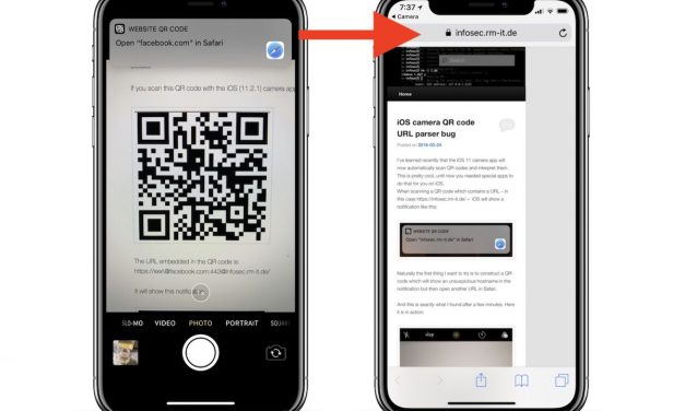Уязвимост в приложенето за камера на iOS 11 може изпрати потребителите към злонамерени сайтове